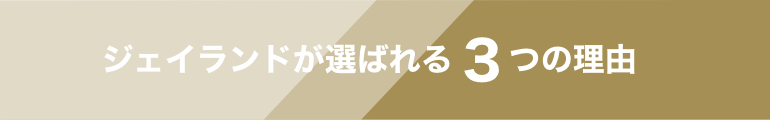 ジェイランドが選ばれる三つの理由